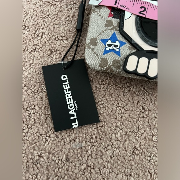 New tags NWT Karl Lagerfeld Paris Maybelle SLG Zip Wallet Wristlet Strap Gift - Picture 4 of 12